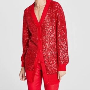 COPY - 🔴INC International Concepts - Red Sequin Cardigan🔴